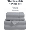 image:imageBeckham Hotel Collection 100 Cotton Queen Sheet Set 4Piece Light Gray  500 Thread Count Silky Soft Weave Breathable AntiPilling 16Inch Pocket AllAround Elastic Gets Softer with Every Wash02  Light Gray