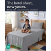 image:imageBeckham Hotel Collection 100 Cotton Queen Sheet Set 4Piece Light Gray  500 Thread Count Silky Soft Weave Breathable AntiPilling 16Inch Pocket AllAround Elastic Gets Softer with Every Wash02  Light Gray