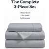 image:imageBeckham Hotel Collection 100 Cotton Queen Sheet Set 4Piece Light Gray  500 Thread Count Silky Soft Weave Breathable AntiPilling 16Inch Pocket AllAround Elastic Gets Softer with Every Wash02  Light Gray