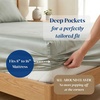 image:imageBeckham Hotel Collection 100 Cotton Queen Sheet Set 4Piece Light Gray  500 Thread Count Silky Soft Weave Breathable AntiPilling 16Inch Pocket AllAround Elastic Gets Softer with Every Wash06  Aqua Gray