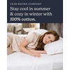 image:imageBeckham Hotel Collection 100 Cotton Queen Sheet Set 4Piece Light Gray  500 Thread Count Silky Soft Weave Breathable AntiPilling 16Inch Pocket AllAround Elastic Gets Softer with Every Wash01  White