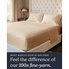 image:imageBeckham Hotel Collection 100 Cotton Queen Sheet Set 4Piece Light Gray  500 Thread Count Silky Soft Weave Breathable AntiPilling 16Inch Pocket AllAround Elastic Gets Softer with Every Wash05  Sand