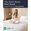 image:imageBeckham Hotel Collection 100 Cotton Queen Sheet Set 4Piece Light Gray  500 Thread Count Silky Soft Weave Breathable AntiPilling 16Inch Pocket AllAround Elastic Gets Softer with Every Wash01  White