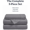 image:imageBeckham Hotel Collection 100 Cotton Queen Sheet Set 4Piece Light Gray  500 Thread Count Silky Soft Weave Breathable AntiPilling 16Inch Pocket AllAround Elastic Gets Softer with Every Wash04  Dark Gray