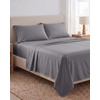 image:imageBeckham Hotel Collection 100 Cotton Queen Sheet Set 4Piece Light Gray  500 Thread Count Silky Soft Weave Breathable AntiPilling 16Inch Pocket AllAround Elastic Gets Softer with Every Wash04  Dark Gray