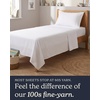 image:imageBeckham Hotel Collection 100 Cotton Queen Sheet Set 4Piece Light Gray  500 Thread Count Silky Soft Weave Breathable AntiPilling 16Inch Pocket AllAround Elastic Gets Softer with Every Wash01  White