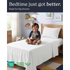image:imageBeckham Hotel Collection 100 Cotton Queen Sheet Set 4Piece Light Gray  500 Thread Count Silky Soft Weave Breathable AntiPilling 16Inch Pocket AllAround Elastic Gets Softer with Every Wash01  White