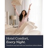 image:imageBeckham Hotel Collection 100 Cotton Queen Sheet Set 4Piece Light Gray  500 Thread Count Silky Soft Weave Breathable AntiPilling 16Inch Pocket AllAround Elastic Gets Softer with Every Wash05  Sand