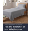 image:imageBeckham Hotel Collection 100 Cotton Queen Sheet Set 4Piece Light Gray  500 Thread Count Silky Soft Weave Breathable AntiPilling 16Inch Pocket AllAround Elastic Gets Softer with Every Wash02  Light Gray