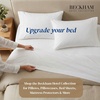 image:imageBeckham Hotel Collection 100 Cotton Queen Sheet Set 4Piece Light Gray  500 Thread Count Silky Soft Weave Breathable AntiPilling 16Inch Pocket AllAround Elastic Gets Softer with Every Wash06  Aqua Gray
