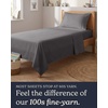 image:imageBeckham Hotel Collection 100 Cotton Queen Sheet Set 4Piece Light Gray  500 Thread Count Silky Soft Weave Breathable AntiPilling 16Inch Pocket AllAround Elastic Gets Softer with Every Wash04  Dark Gray