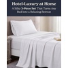 image:imageBeckham Hotel Collection Queen 4 Piece Cooling Sheet Set for Hot Sleepers Silky Soft Breathable amp Cooling Summer Bed Sheets  Fits Mattress Up to 16 Deep Pockets  Wrinkle amp Fade Free Gray01  White
