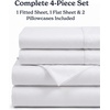 image:imageBeckham Hotel Collection Queen 4 Piece Cooling Sheet Set for Hot Sleepers Silky Soft Breathable amp Cooling Summer Bed Sheets  Fits Mattress Up to 16 Deep Pockets  Wrinkle amp Fade Free Gray01  White