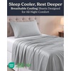 image:imageBeckham Hotel Collection Queen 4 Piece Cooling Sheet Set for Hot Sleepers Silky Soft Breathable amp Cooling Summer Bed Sheets  Fits Mattress Up to 16 Deep Pockets  Wrinkle amp Fade Free Gray02  Light Gray