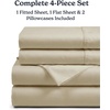 image:imageBeckham Hotel Collection Queen 4 Piece Cooling Sheet Set for Hot Sleepers Silky Soft Breathable amp Cooling Summer Bed Sheets  Fits Mattress Up to 16 Deep Pockets  Wrinkle amp Fade Free Gray05  Sand
