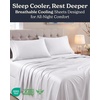 image:imageBeckham Hotel Collection Queen 4 Piece Cooling Sheet Set for Hot Sleepers Silky Soft Breathable amp Cooling Summer Bed Sheets  Fits Mattress Up to 16 Deep Pockets  Wrinkle amp Fade Free Gray01  White