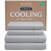 image:imageBeckham Hotel Collection Queen 4 Piece Cooling Sheet Set for Hot Sleepers Silky Soft Breathable amp Cooling Summer Bed Sheets  Fits Mattress Up to 16 Deep Pockets  Wrinkle amp Fade Free Gray02  Light Gray