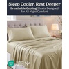 image:imageBeckham Hotel Collection Queen 4 Piece Cooling Sheet Set for Hot Sleepers Silky Soft Breathable amp Cooling Summer Bed Sheets  Fits Mattress Up to 16 Deep Pockets  Wrinkle amp Fade Free Gray05  Sand