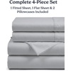 image:imageBeckham Hotel Collection Queen 4 Piece Cooling Sheet Set for Hot Sleepers Silky Soft Breathable amp Cooling Summer Bed Sheets  Fits Mattress Up to 16 Deep Pockets  Wrinkle amp Fade Free Gray02  Light Gray