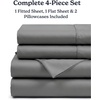image:imageBeckham Hotel Collection Queen 4 Piece Cooling Sheet Set for Hot Sleepers Silky Soft Breathable amp Cooling Summer Bed Sheets  Fits Mattress Up to 16 Deep Pockets  Wrinkle amp Fade Free Gray04  Dark Gray