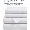 image:imageBeckham Hotel Collection Queen 4 Piece Cooling Sheet Set for Hot Sleepers Silky Soft Breathable amp Cooling Summer Bed Sheets  Fits Mattress Up to 16 Deep Pockets  Wrinkle amp Fade Free Gray01  White