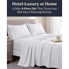 image:imageBeckham Hotel Collection Queen 4 Piece Cooling Sheet Set for Hot Sleepers Silky Soft Breathable amp Cooling Summer Bed Sheets  Fits Mattress Up to 16 Deep Pockets  Wrinkle amp Fade Free Gray01  White