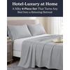 image:imageBeckham Hotel Collection Queen 4 Piece Cooling Sheet Set for Hot Sleepers Silky Soft Breathable amp Cooling Summer Bed Sheets  Fits Mattress Up to 16 Deep Pockets  Wrinkle amp Fade Free Gray03  Gray