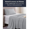 image:imageBeckham Hotel Collection Queen 4 Piece Cooling Sheet Set for Hot Sleepers Silky Soft Breathable amp Cooling Summer Bed Sheets  Fits Mattress Up to 16 Deep Pockets  Wrinkle amp Fade Free Gray02  Light Gray