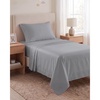image:imageBeckham Hotel Collection 100 Cotton Queen Sheet Set 4Piece Light Gray  500 Thread Count Silky Soft Weave Breathable AntiPilling 16Inch Pocket AllAround Elastic Gets Softer with Every Wash02  Light Gray