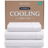 image:imageBeckham Hotel Collection Queen 4 Piece Cooling Sheet Set for Hot Sleepers Silky Soft Breathable amp Cooling Summer Bed Sheets  Fits Mattress Up to 16 Deep Pockets  Wrinkle amp Fade Free Gray01  White