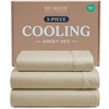 image:imageBeckham Hotel Collection Queen 4 Piece Cooling Sheet Set for Hot Sleepers Silky Soft Breathable amp Cooling Summer Bed Sheets  Fits Mattress Up to 16 Deep Pockets  Wrinkle amp Fade Free Gray05  Sand