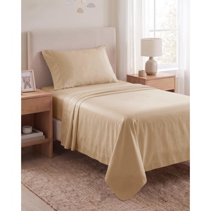 image:imageBeckham Hotel Collection 100 Cotton Queen Sheet Set 4Piece Light Gray  500 Thread Count Silky Soft Weave Breathable AntiPilling 16Inch Pocket AllAround Elastic Gets Softer with Every Wash05  Sand